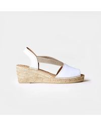 Toni Pons - Mid-Wedge Open-Back Leather Espadrille - Lyst