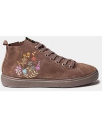 Toni Pons - Suede Boot With Floral Embroidery - Lyst