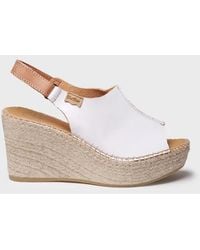 Toni Pons - Leather Espadrille With Wedge And Velcro Closure - Lyst