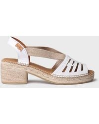Toni Pons - Leather Espadrille With Wide Heel And Elastic - Lyst