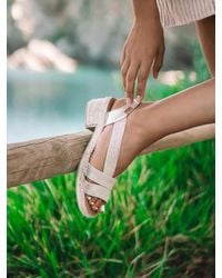 Toni Pons - Espadrille With Wide Heel And Metallic Elastics - Lyst