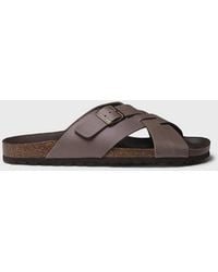 Toni Pons - Leather Sandals With Crossed Straps - Lyst