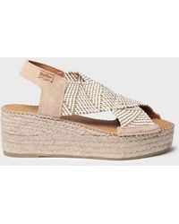 Toni Pons - Espadrille With Wedge And Multicolour Elastic Straps - Lyst