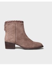 Toni Pons - Suede Ankle Boot With Braiding And Tassels - Lyst