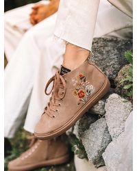 Toni Pons - Suede Boot With Floral Embroidery - Lyst