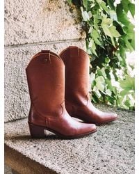 Toni Pons - Leather Cowboy Ankle Boots With Heel - Lyst