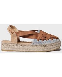Toni Pons - Flat Espadrille With Crossed Ribbons - Lyst