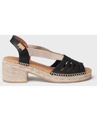 Toni Pons - Leather Espadrille With Wide Heel And Elastic - Lyst
