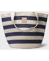 Toni Pons - Large Raffia Bag With Sailor Stripes - Lyst