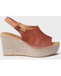 Toni Pons - Leather Espadrille With Wedge And Velcro Closure - Lyst
