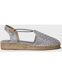 Toni Pons - Shiny Flat Espadrille With Elastic Bands - Lyst