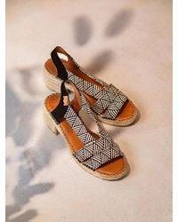 Toni Pons - Espadrille With Wide Heel And Two-Tone Elastics - Lyst