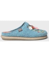 Toni Pons - Felt Slippers With Flowers For - Lyst