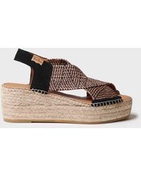 Toni Pons - Espadrille With Wedge And Multicolour Elastic Straps - Lyst
