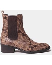 Toni Pons - Effect Leather Ankle Boots With Side Elastics - Lyst