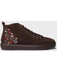 Toni Pons - Suede Ankle Boot With Floral Embroidery - Lyst