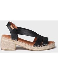 Toni Pons - Espadrille With Wide Heel And Metallic Elastics - Lyst