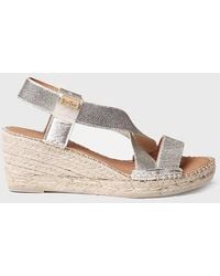 Toni Pons - Metallic Wedge Sandal With Straps - Lyst