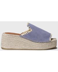 Toni Pons - Open Suede Wedge Sandal - Lyst