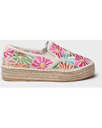 Toni Pons - Closed Cotton Espadrille Embroidered Multicolour - Lyst