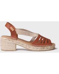 Toni Pons - Leather Espadrille With Wide Heel And Elastic - Lyst