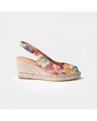 Toni Pons - Peep Toe Style Wedge Espadrille - Lyst