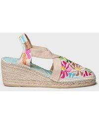 Toni Pons - Wedge Espadrilles With Multicoloured Embroidery - Lyst