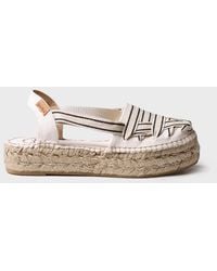 Toni Pons - Flat Espadrille With Crossed Ribbons - Lyst