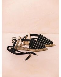 Toni Pons - Flat Striped Knit Espadrille With Ribbons For - Lyst
