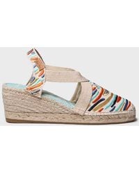 Toni Pons - Wedge Espadrille With Multicoloured Embroidery - Lyst