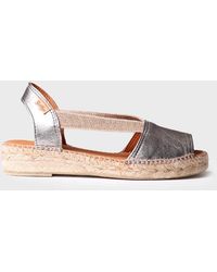 Toni Pons - Flat Leather Sandal With Elastics - Lyst