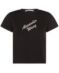 Alexander Wang Graphic Shrunken Combo Jersey in Red | Lyst