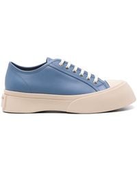 Marni - Pablo Lace-Up Leather Sneakers - Lyst