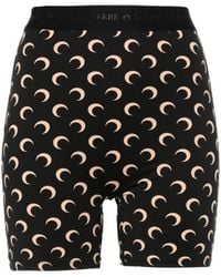 Marine Serre - Moon Printed Jersey Biker Shorts - Lyst