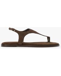 Tony Bianco - Sienna Espresso Suede Flat Sandal - Lyst