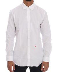 Moschino Cotton Stretch Slim Fit Dress Shirt - White