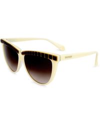 Balmain Bl2051c Acetate Frame Cat Eye Sunglasses - White