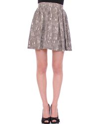 Comeforbreakfast Mini Short A-line Skirt Grey Mom10053 - Multicolour
