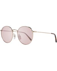 Bally By0013 Gold Oval Sunglasses - Multicolour