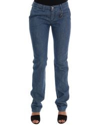 CoSTUME NATIONAL Wash Cotton Slim Denim Jeans Blue Sig30124