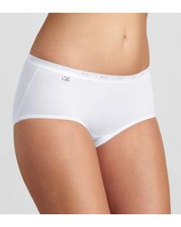 Sloggi 's Basic + Midi 4 Pack Underwear - White