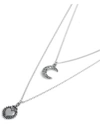 TOPMAN Silver Antique Necklace - Metallic