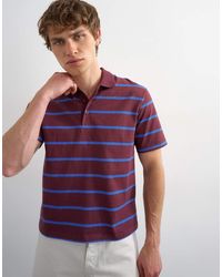 TOPMAN - Relaxed Cropped Fit Striped Polo - Lyst