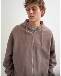 TOPMAN - Boxy Fit Funnel Neck Hoodie - Lyst