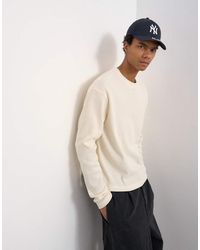 TOPMAN - Cropped Fit Long Sleeve Heavyweight Waffle T-Shirt - Lyst