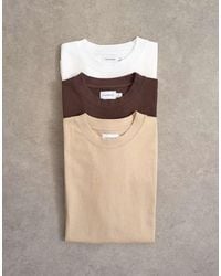 TOPMAN - 3 Pack Classic Fit T-shirts - Lyst