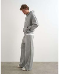TOPMAN - Premium Wide Leg Heavyweight Full Side Zip Jogger - Lyst
