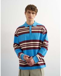 TOPMAN - Relaxed Fit Striped Polo - Lyst