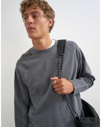 TOPMAN - Relaxed Fit Crop Long Sleeve T-Shirt With Panel Detail - Lyst