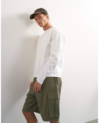 TOPMAN - Relaxed Fit Crop Long Sleeve T-Shirt - Lyst